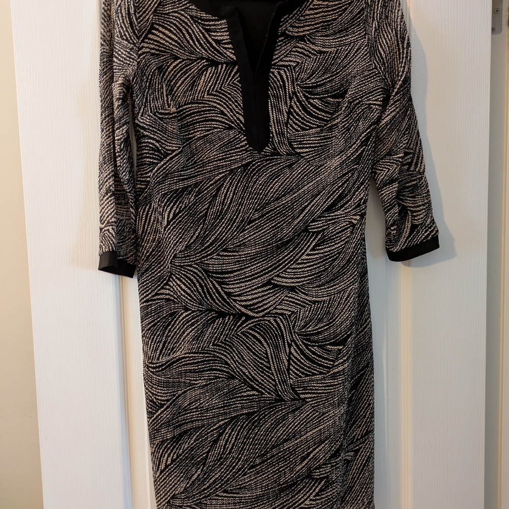 Studio One Monochrome Long Sleeve Dress